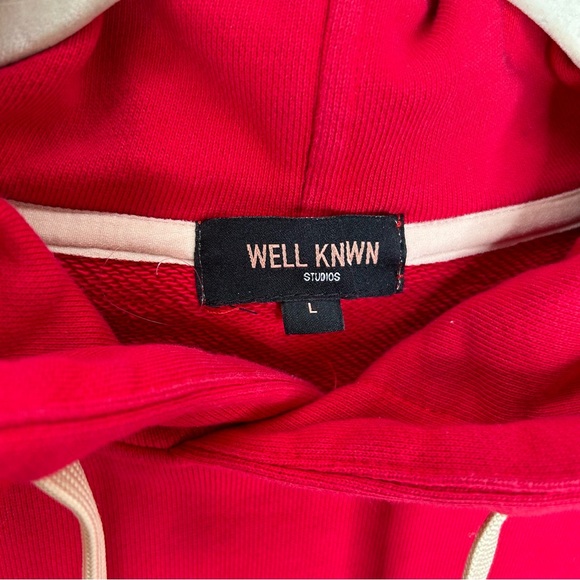 Well Known Studios red hoodie size large pullover street wear casual - Picture 4 of 7